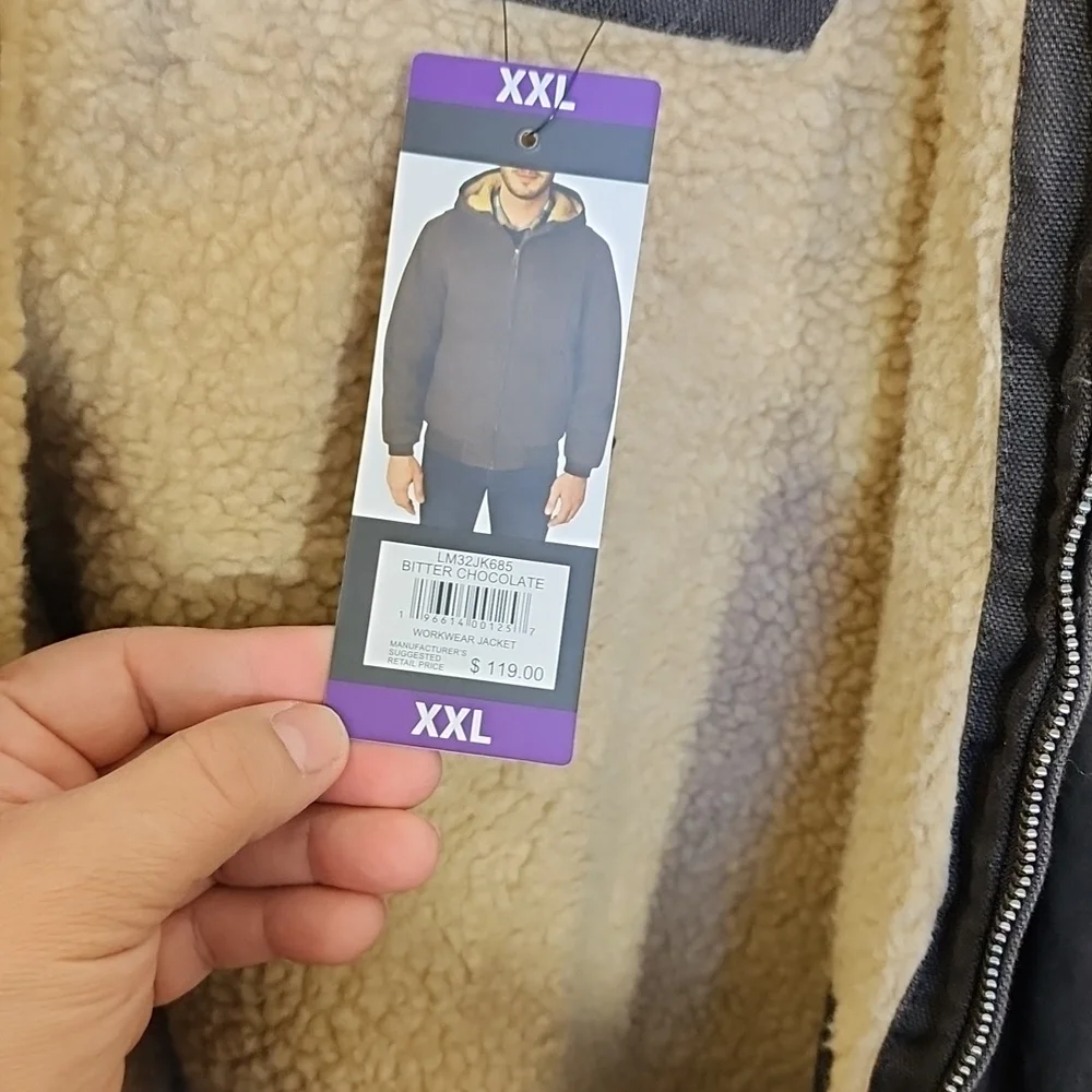 Lee The Worrwear Bomber Jacket Sherpa Lined Brown Size XXL